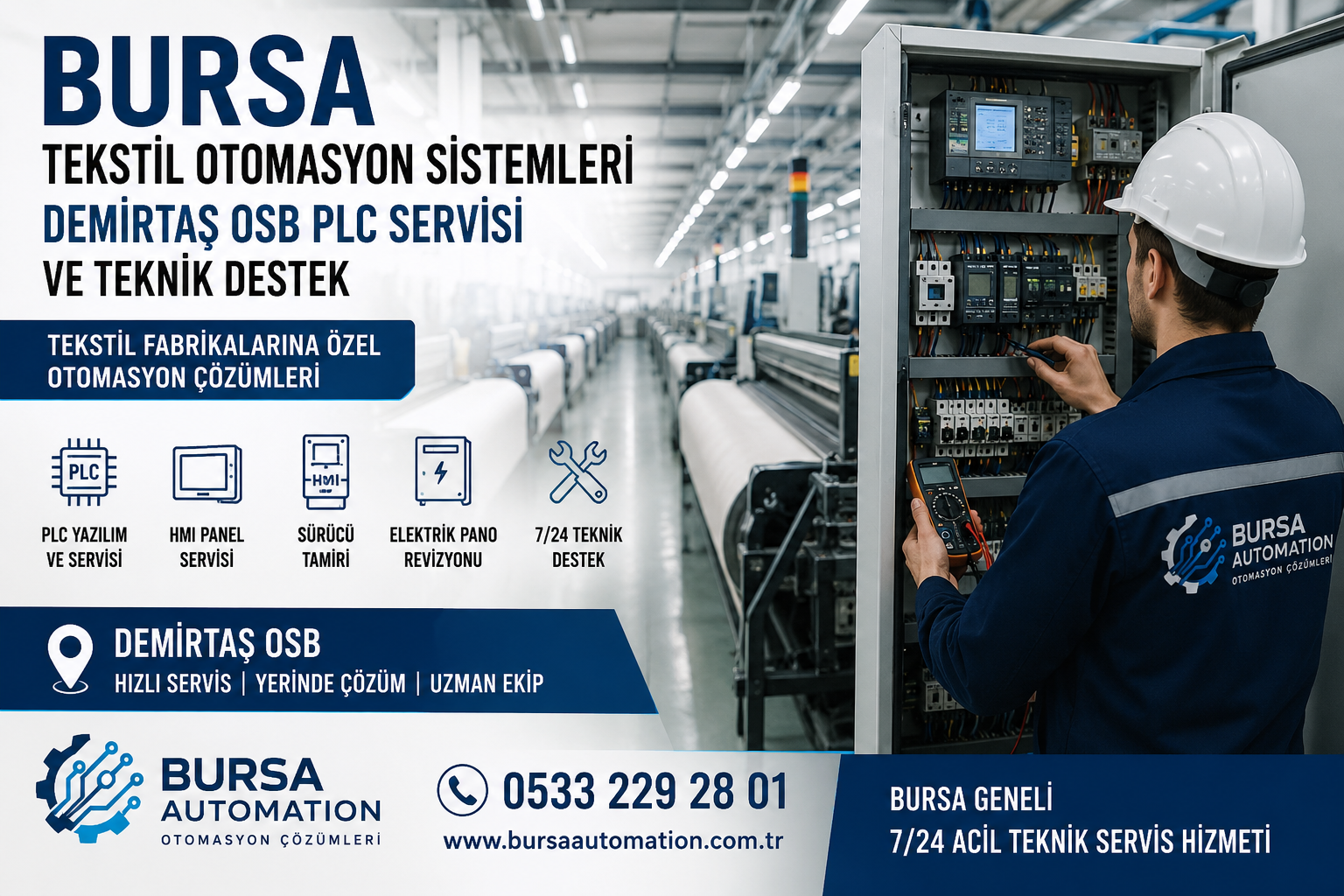 Bursa Tekstil Otomasyon Sistemleri ve Demirtaş OSB Teknik Servisi