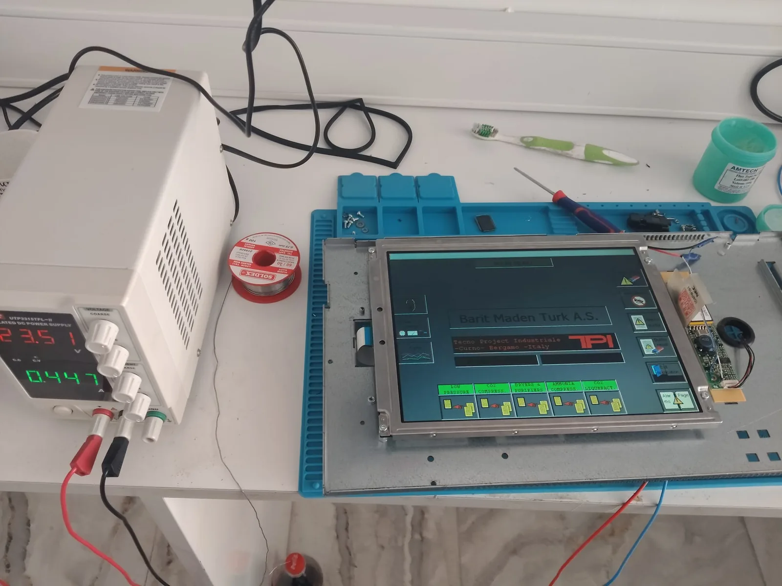 HMI Dokunmatik Panel Onarımı gerçek Bursa Automation saha çalışması